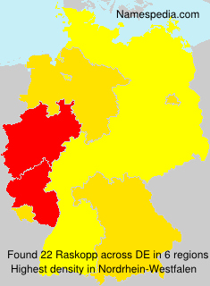 Surname Raskopp in Germany Surname Raskopp in Germany