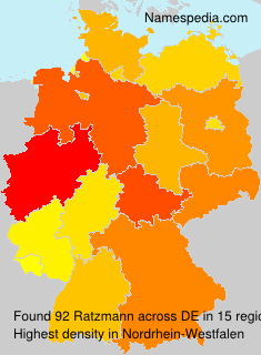 Surname Ratzmann in Germany Surname Ratzmann in Germany