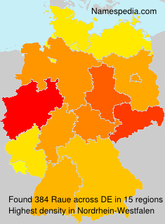Surname Raue in Germany Surname Raue in Germany
