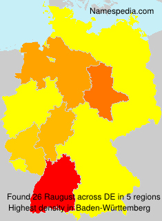 Surname Raugust in Germany Surname Raugust in Germany