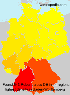 Surname Reber in Germany Surname Reber in Germany