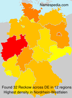 Surname Reckow in Germany Surname Reckow in Germany