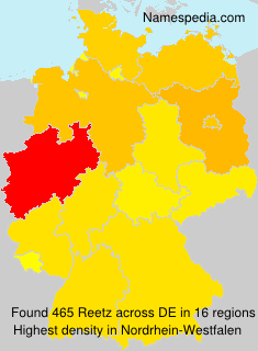 Surname Reetz in Germany Surname Reetz in Germany