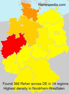 Surname Reher in Germany Surname Reher in Germany