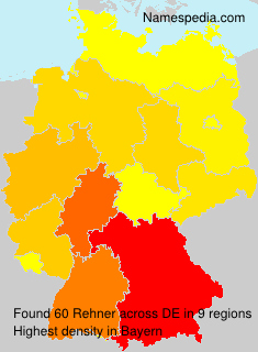 Surname Rehner in Germany Surname Rehner in Germany