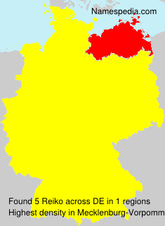 Surname Reiko in Germany Surname Reiko in Germany