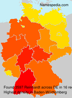 Surname Reinhardt in Germany Surname Reinhardt in Germany
