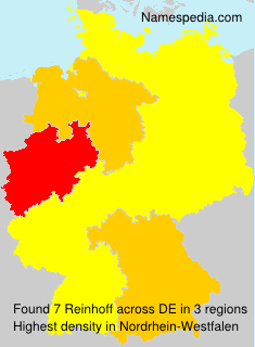 Surname Reinhoff in Germany Surname Reinhoff in Germany