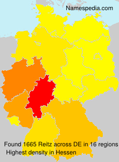 Surname Reitz in Germany Surname Reitz in Germany