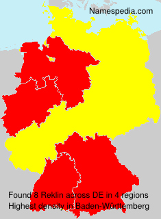 Surname Reklin in Germany