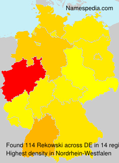 Surname Rekowski in Germany Surname Rekowski in Germany