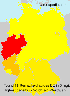 Surname Remscheid in Germany Surname Remscheid in Germany