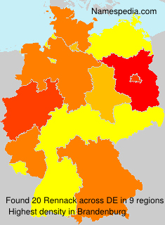 Surname Rennack in Germany Surname Rennack in Germany