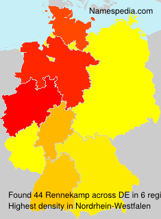 Surname Rennekamp in Germany Surname Rennekamp in Germany