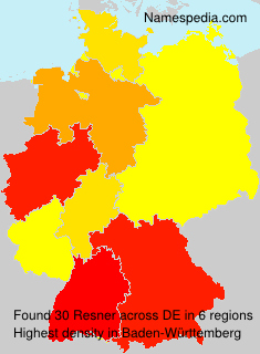 Surname Resner in Germany Surname Resner in Germany