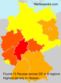 Surname Reusse in Germany Surname Reusse in Germany