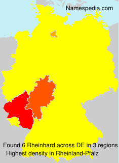 Surname Rheinhard in Germany Surname Rheinhard in Germany