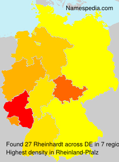 Surname Rheinhardt in Germany Surname Rheinhardt in Germany