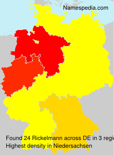 Surname Rickelmann in Germany Surname Rickelmann in Germany