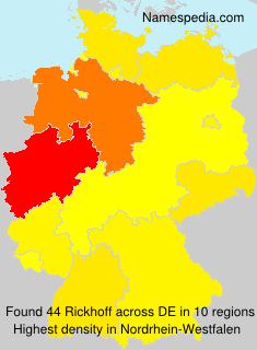 Surname Rickhoff in Germany Surname Rickhoff in Germany