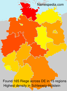 Surname Riege in Germany Surname Riege in Germany