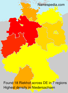 Surname Riekhof in Germany Surname Riekhof in Germany