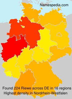 Surname Riewe in Germany Surname Riewe in Germany