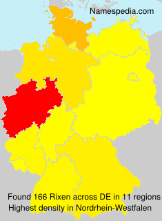 Surname Rixen in Germany Surname Rixen in Germany