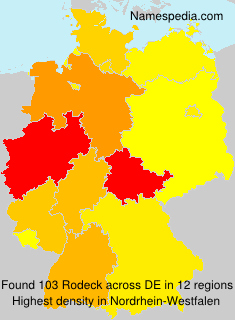 Surname Rodeck in Germany Surname Rodeck in Germany