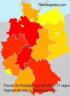 Surname Roediger in Germany Surname Roediger in Germany