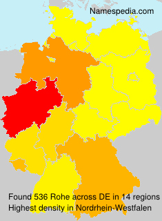 Surname Rohe in Germany Surname Rohe in Germany