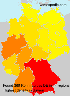 Surname Rohm in Germany Surname Rohm in Germany