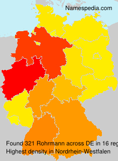 Surname Rohrmann in Germany Surname Rohrmann in Germany