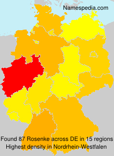 Surname Rosenke in Germany Surname Rosenke in Germany