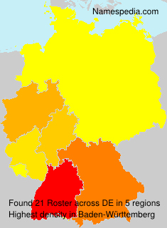Surname Roster in Germany Surname Roster in Germany