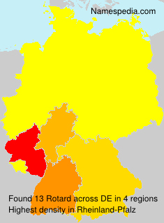 Surname Rotard in Germany Surname Rotard in Germany