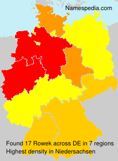 Surname Rowek in Germany Surname Rowek in Germany