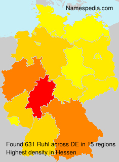 Surname Ruhl in Germany Surname Ruhl in Germany