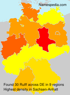 Surname Rulff in Germany Surname Rulff in Germany
