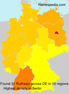 Surname Ruthsatz in Germany Surname Ruthsatz in Germany