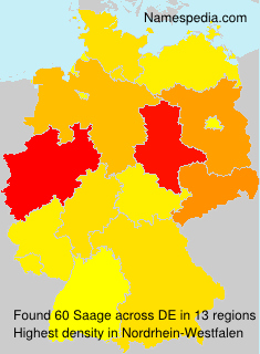 Surname Saage in Germany Surname Saage in Germany