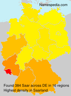 Surname Saar in Germany Surname Saar in Germany