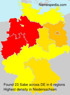 Surname Sabe in Germany Surname Sabe in Germany