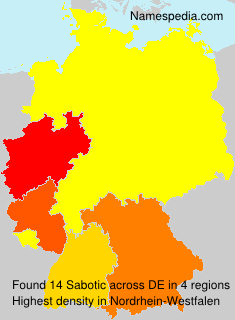 Surname Sabotic in Germany Surname Sabotic in Germany