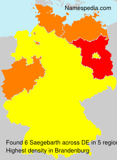 Surname Saegebarth in Germany Surname Saegebarth in Germany