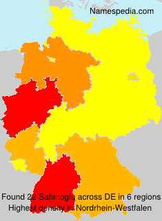 Surname Sahinoglu in Germany Surname Sahinoglu in Germany