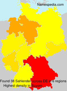 Surname Sahlender in Germany Surname Sahlender in Germany