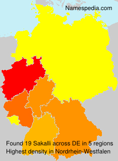 Surname Sakalli in Germany Surname Sakalli in Germany