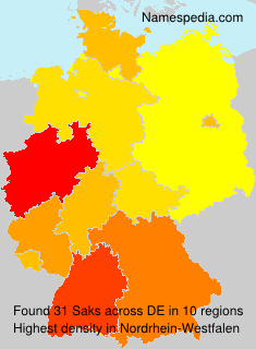 Surname Saks in Germany Surname Saks in Germany