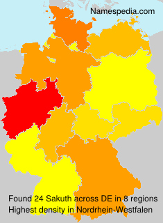 Surname Sakuth in Germany Surname Sakuth in Germany